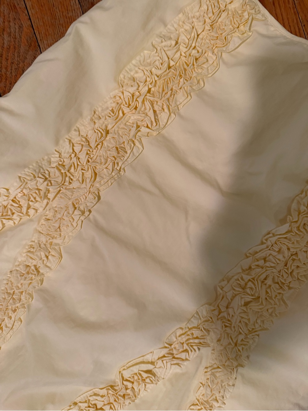 Zara butter yellow Ruffle detail skirt